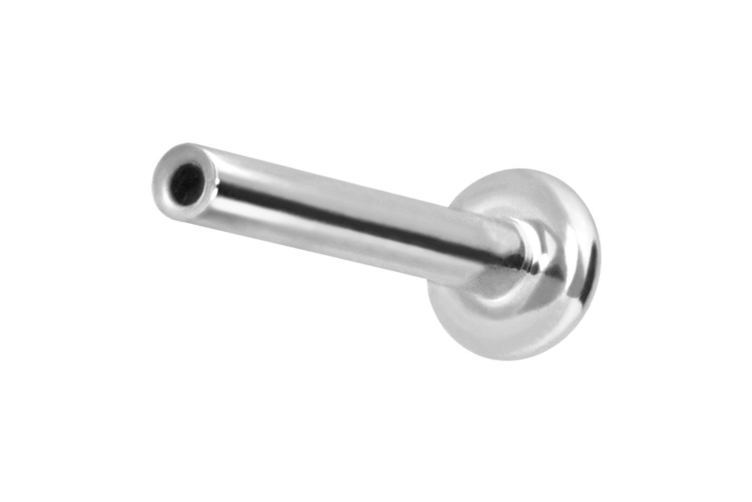 14 Karat Gold Labret Piercing mit Push Fit ohne Aufsatz